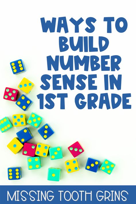 Use these number sense math activities to build math fluency in first grade! Learn more here including lesson plans, activities, resources, manipulatives, and a free number sense bingo board. Reinforce key first-grade math skills with these activity ideas. Get your free number sense printable here! Perfect for small group, math rotations, math centers, independent, or whole group instruction! 1st Grade Math Games, Building Number Sense, Number Sense Kindergarten, Small Group Math, Beginning Math, Guided Math Groups, Kindergarten Math Center, Missing Tooth, Number Sense Activities