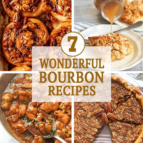 7 Wonderful Bourbon Recipes - Immaculate Bites Bourbon Tasting Appetizers, Bourbon Christmas Tree, Bourbon Syrup Recipe, Bourbon Dessert Recipes, Tasting Party Food, Bourbon Dessert, Cooking With Bourbon, Whiskey Tasting Party, Kentucky Derby Recipes