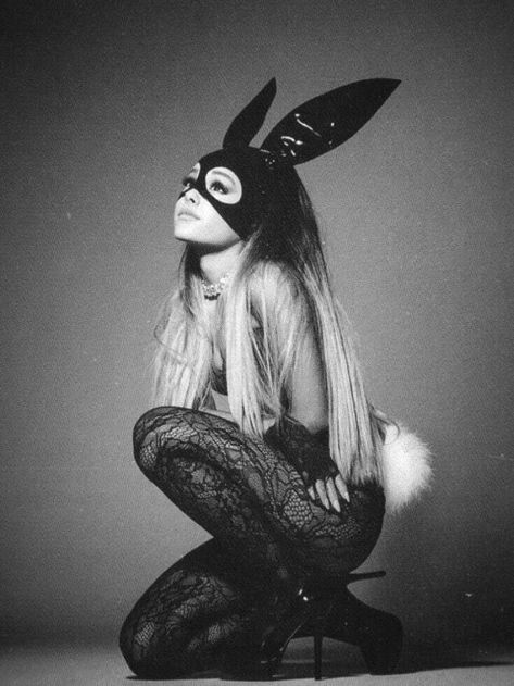 Michael on Twitter: "She’s so hot for this… " Ariana Grande Bunny, Ariana Grande Poster, Ariana Grande Perfume, Ariana Grande Album, Ariana Grande Dangerous Woman, Bunny Mask, Sam & Cat, Black And White Photo Wall, Ariana Grande Photoshoot