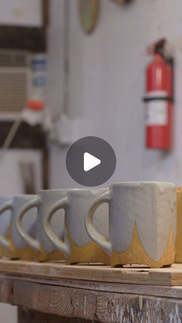 Takuro Shibata on Instagram: "Pottery making
Applying white clay slip to triangle mug

#takuroshibata #potterymaking #makingpottery #process #whiteslip #kohiki #mug #mugcup  #triangle mug #wheel #starworksclay #potterystudio #shimpowheel #electricwheel #studiotouya #potterywheel #potterytool #ろくろ ＃陶芸　#アメリカ粘土　#ノースカロライナ" Clay Slip, Pottery Making, White Clay, Glaze, Wheel, Mug, On Instagram, White, Instagram