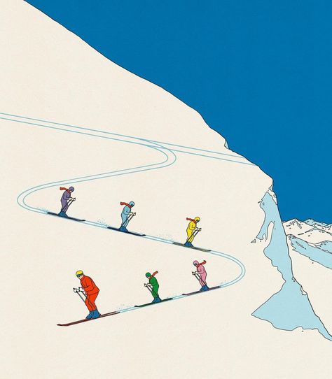 Skiing Illustration Drawings, Ski Illustration Drawings, Skier Illustration, Snowboard Drawing, Ski Drawing, Ski Illustration, Skiing Mountains, Ski School, Winter Carnival