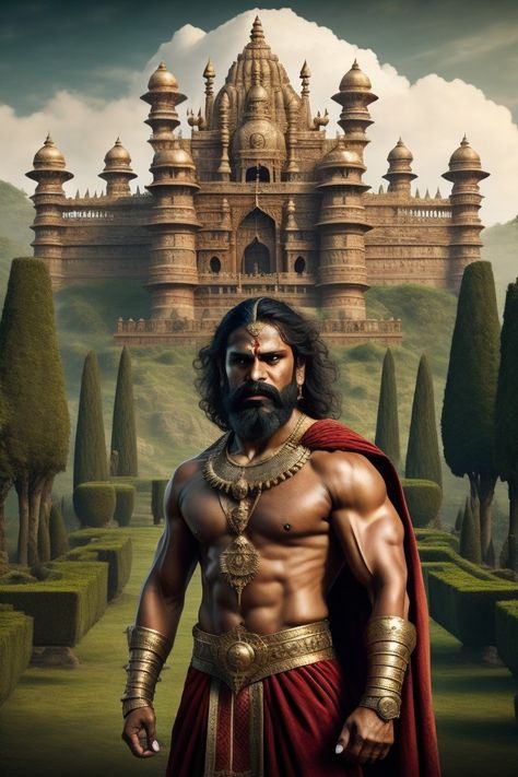 Ancient Indian king portrait. Castle and garden. AI generated image. Yodhyeya Hindu King, Indian Kings, Love Novels, Indian King, King Portrait, Horror Novels, Indian Warrior, Janmashtami Wishes, Birthday Morning Surprise