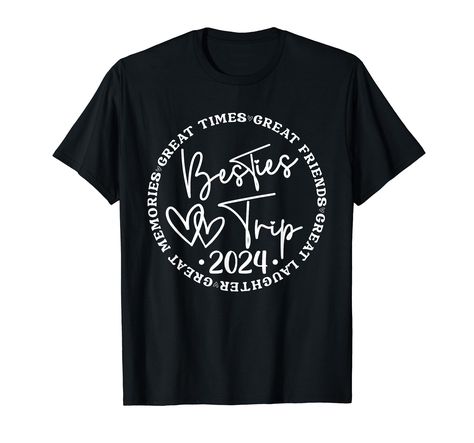 PRICES MAY VARY. Grab This Great Besties Trip 2024 Weekend Friends Matching and Have Fun With Your Best Friends. Cute Present for Girls Trip 2024, Girl's Trip Weekend 2024, Sisters Trip 2024, Girls Trip 2024 and Girls Cruise Trip 2024. Funny Womens Girl's Trip Design. BestiesTrip 2024 Apparently are Trouble When We Are Together Design, its a Funny Great Gifts Idea for Womens, Sisters, Cousin, Mom, Family Members and Friends on Birthday Squad, Cruise Trip Vacation, Sailling Trip, Summer Break, To Best Friends Cute, Laughter Friends, Sisters Trip, Trip Design, Friends Cute, Cruise Shirts, Cruise Trip, Cute Presents, Presents For Girls