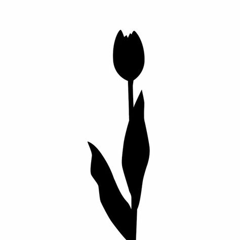 Cut Out Canvas, Svg Flowers, Nail Stencils, Leaf Template, Silhouette Stencil, Vector Flowers, White Tulips, Black Silhouette, Cut Paper