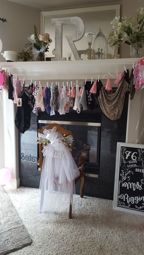 Bridal shower panty game Panty Game Bachelorette Ideas, Panty Party Games, Bridal Shower Panty Line, Panty Game Bachelorette Party, The Panty Game Bachelorette, Bachelorette Pantie Party, Panty Party Ideas, Lingerie Bachelorette Party Ideas, Panty Game Bridal Shower