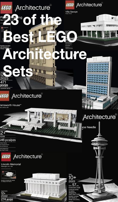 23 of the Best LEGO Architecture Sets  A selection of the best LEGO architecture sets for architects, architectural students, or for people who just like LEGO and architecture!  #architecture #architectureLEGO #LEGO #Legoideas #LEGOmodels #Architectureideas Lego Architecture Display, Lego Architecture Building, Lego Architecture Set, Lego Town, Lego City Sets, Steel Frame House, Town Ideas, Architectural Models, French Architecture