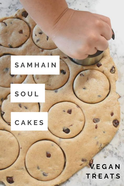 Hello beautiful humans! I know this month has been scarce on the blog posts, so for that I am sorry! Samhain is so close, and I wanted to share another recip Vegan Soul Cakes, Vegan Witch Recipes, Samhain Food Recipes, Soul Cakes Samhain, Witchy Cookies, Samhain Soul Cakes, Witch Recipes Food, Soul Cakes Recipe, Witchy Food