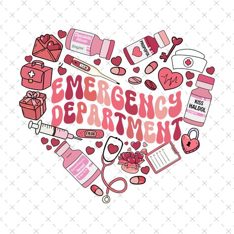 Emergency Department Nurse, Er Nursing, Nurse Valentine, Emergency Room Nurse, Heart Png, Er Nurse, Nurse Png, Emergency Department, Nursing Student