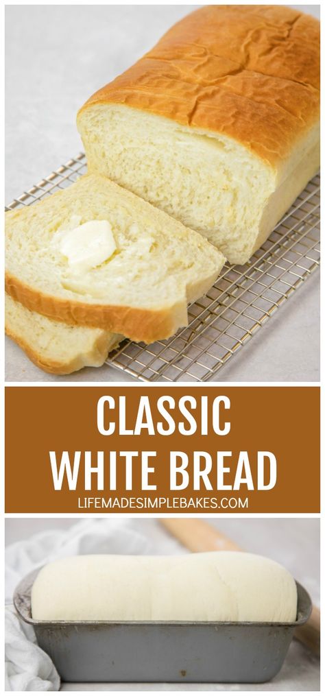 Fluffy White Bread Recipe, Easy White Bread Recipe, Life Made Simple, Homemade White Bread, White Bread Recipe, Cloud Bread, Sandwich Bread, Bread Recipes Homemade, Instant Yeast