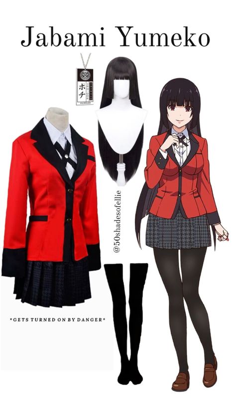 Jabami Yumeko outfit aesthetic • anime cosplay • Yumeko cosplay costume • anime outfit • character outfit • Kakegurui cosplay Yumeko Cosplay, Kakegurui Cosplay, Jabami Yumeko, Anime Outfit, Pretty Halloween Costumes, Costume Anime, Yumeko Jabami, Casual Cosplay, Halloween Disfraces