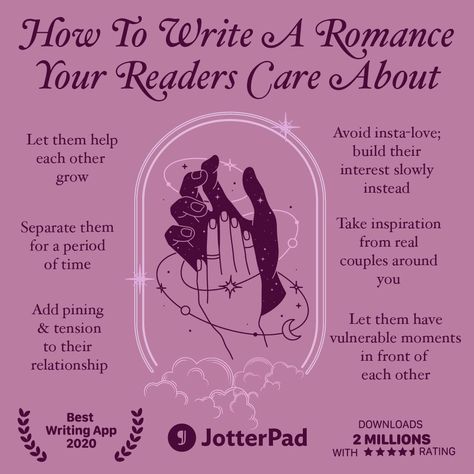 Are you planning on writing romance into your story as a subplot or a main theme? Whichever it is, it's important to get your readers… | Instagram How To Make A Main Character, Themes In Stories, How To Write A Horror Book, What To Write A Story About, Writing A Book Template, Book Planning Writing, Story Themes Ideas, Romance Conflict Ideas, Fanfic Writer Aesthetic