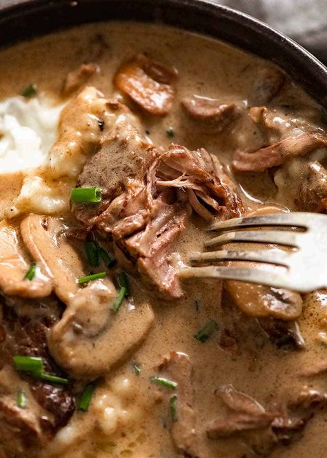 Beef Stroganoff Stew, Stew Meat Beef Stroganoff Crock Pot, Slow Cooker Recipes Beef Stroganoff, Beef Stroganoff Slow Cooker Recipes, Crockpot Beef Stroganoff Soup, Beef Strongenof Recipe Crockpot, Slow Cooked Casseroles, Stroganoff Recipe Slow Cooker, Fall Crockpot Meals Beef