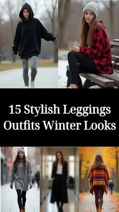 Athleisure Winter Outfits For Women, Green Sweater Black Pants Outfit, Grey Winter Outfits For Women, Legging Outfit Ideas Winter, Leggings Sweater Boots Outfit, Winter Walk Outfit Casual, Sweater Dress And Leggings Outfit, Soccer Mom Outfit Cold Weather, Layer Clothes Outfits Winter