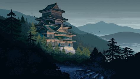 Japanese Castle Pixel Art Wallpaper Pixel Art Wallpaper, Image Pixel Art, 1366x768 Wallpaper, 1366x768 Wallpaper Hd, Pixel Art Landscape, Hd Wallpapers For Laptop, 2k Wallpaper, Comics Illustration, 4k Wallpapers For Pc