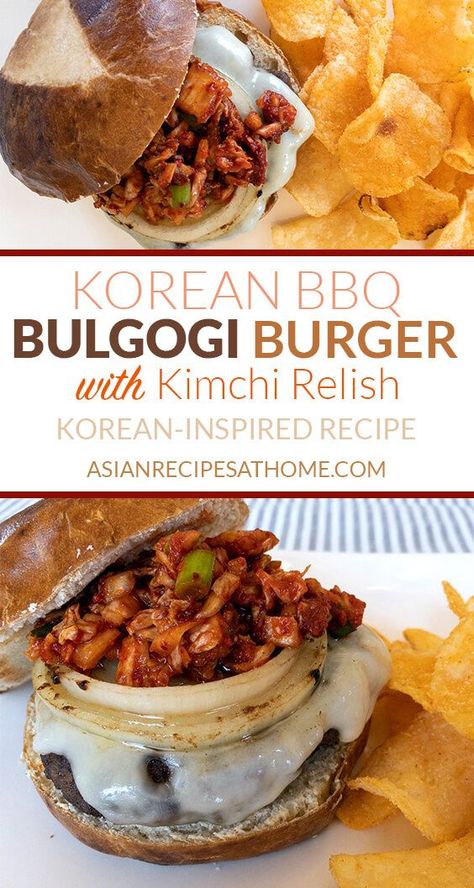 Bulgogi Burger Recipe, Korean Bbq Bulgogi, Fresh Kimchi, Homemade Kimchi, Ultimate Burger, Fermented Kimchi, Bulgogi Recipe, Homemade Burger, Homemade Burgers