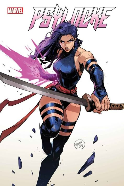 Marvel Rivals no X: "[Vengeance] Brainwashed and forced to turn against her teammates, Psylocke refused to break. After conquering her own mind, she began a journey possessed by loyal fury. With her unparalleled strength and speed, Psylocke is ready to unleash her vengeance in Marvel Rivals on https://t.co/baNzrPzg4g" / X X Men Comics Cover, Psylocke Artwork, Psylocke Fanart, Electra Marvel, Hicham Habchi, Psylocke Comic, Psylocke Art, Psylocke Marvel, Marvel Rivals