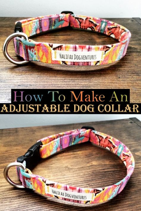 31 Easy DIY Dog Collar Projects For Beginners Sewing A Dog Collar, Dog Shirt Collar Pattern Free, Diy Dog Collar And Leash, Homemade Dog Collars Diy How To Make, Make Dog Collars Diy Projects, How To Sew Dog Collars, Clothes For Dogs Diy, Dog Collar Covers Diy, Sewing Ideas For Dogs