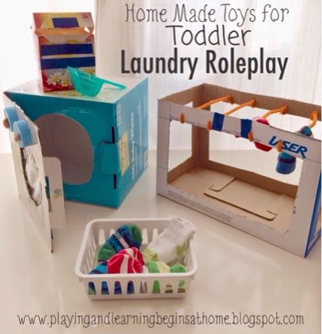 Playing and Learning Begins at Home: Role Play Laundry Toys ~ Homemade Role Play Activities For Toddlers, Kids Role Play Ideas, Role Play Home Corner, Garage Role Play Eyfs, Toy Shop Role Play Eyfs, Classroom Learning Centers, Cardboard Play, Dramatic Play Themes, Play Corner