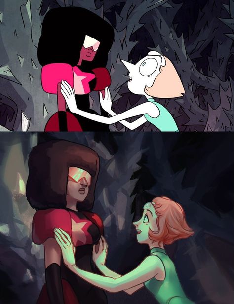 Steven Universe - Screenshot Redraw || This is a great exercise for all aspiring animators/illustrators/storyboard artists! It gets you into the groove of your own style, especially when compared to your heroes. Plus, what a great way to make fan art, am I right? Steven Universe Anime Version, Steven Universe Redraw, Stephen Universe, Screencap Redraw, Screenshot Redraw, Pearl Art, Space Rocks, Steven Universe Fanart, Universe Art