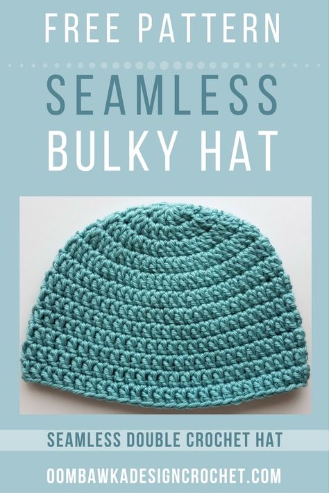 Last year I wrote a pattern which included how you can make one of my double crochet hats 'seamless' in a simple way. Since that time I have received a number of email requests asking me for the seamless version of my Basic Bulky Beanie pattern. I decided to make it easier for all of us I'd write the original pattern out again, using my seamless method. This way you have a pattern to reference for each size instead of needing to scroll through all the comments on the original post looking for my Double Crochet Hat, Bulky Yarn Crochet, Chunky Yarn Crochet, Crochet Adult Hat, Crochet Newborn Hat, Crocheted Beanie, Hat Patterns Free, Yarn Hats, Crocheted Hat