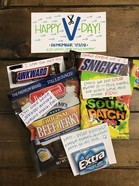 Vasectomy care package for husband Post Vasectomy Care Package Funny, After Vasectomy Care Package, Vicectomy Basket, Visectamy Gift, Happy Vasectomy Day, Husband Care Package Ideas, Vacestomy Care Package, Vasectomy Care Package Funny Uk, Vacestomy Care Package Funny