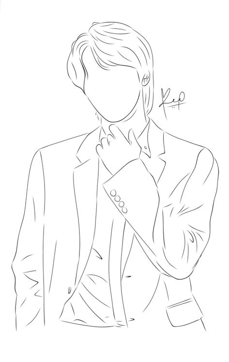 Jin Outline Drawing, Jin Bts Drawing, Jin Line Art, Bts Outline Drawing, Bts Line Art Drawing, Line Art Bts, Bts Line Art, Line Art Coloring, Art Coloring Book