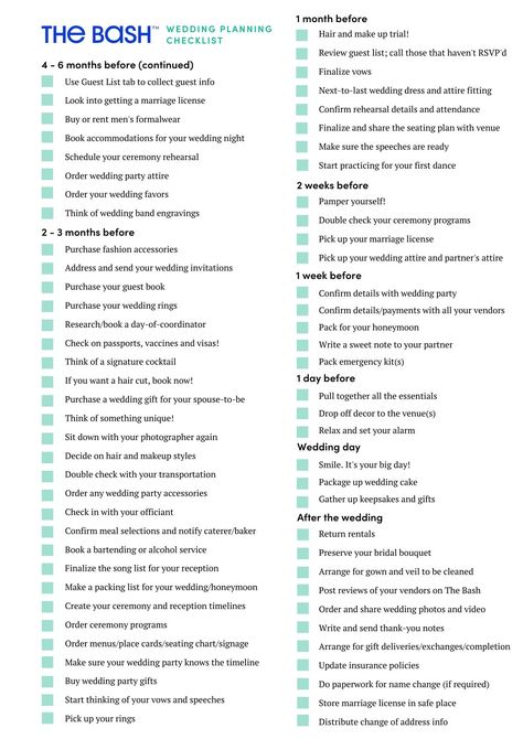 Wedding Planning Checklist - Plus Wedding Budget and Guest List Manager - The Bash Complete Wedding Planning Checklist, Free Wedding Checklist, Printable Wedding Checklist, Wedding Budget Worksheet, Wedding Checklist Printable, Wedding Photo Sharing, Free Wedding Planning Checklist, Wedding To Do List, Wedding Guest List