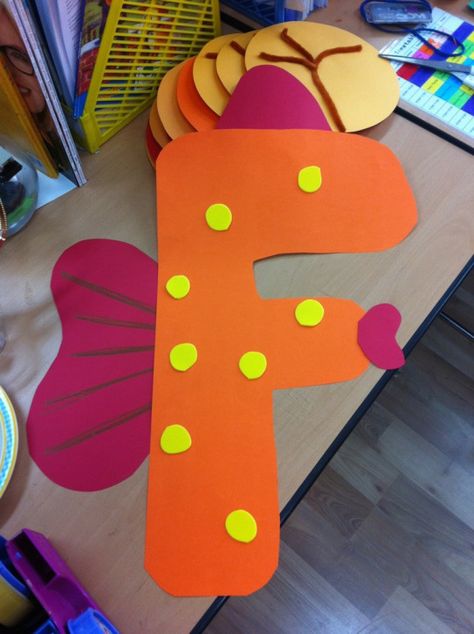 Lowercase F Crafts For Preschoolers, F Is For Fish Preschool, F For Fish Craft, F Preschool Crafts, Letter F Crafts For Preschool, F Is For Fish Craft, F Is For Craft, F Is For, Letter F Crafts For Toddlers