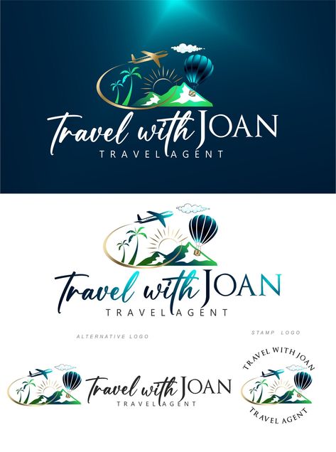 Travel Agent Business, Logo Voyage, Airplane Logo, Trip Design, Adventure Branding, Travel Brand, Service Logo, Travel Logo, Premade Logo Design