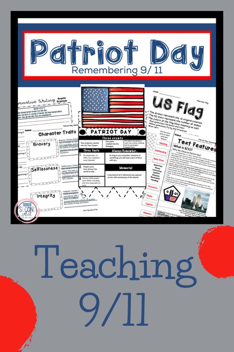 Patriot Day Activity Unit will keep your students engaged. These Patriot Day Activities are perfect for grades 2-5. Using the books, FIREBOAT and BRANCHES OF HOPE, to teach Reading and ELA. Patriots Day Activities, Patriot Day, Teach Reading, Patriots Day, Character Trait, Text Features, Teaching Reading, 2nd Grade, The Fosters