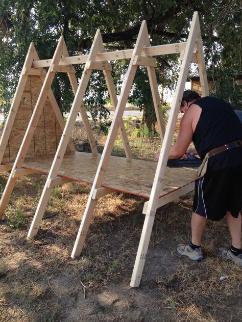 [​IMG] Frame Chicken Coop, Diy Swing Set, A Frame Chicken Coop, Swing Set Plans, Swing Set Diy, Easy Chicken Coop, Diy Swing, Backyard Chicken Coop Plans, Chicken Coup