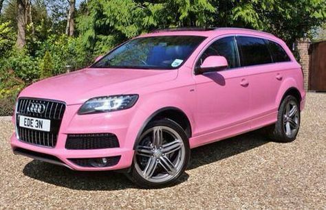 Pink Audi, Confident Men, Pink Wheels, Pink Clocks, Pink Cars, Big Girl Toys, Mid Size Car, Bike Trailer, Mid Size Suv