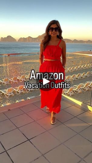 243K views · 5.3K reactions | Amazon Resort Wear🌴. Also great for destination weddings and cruise. Wearing small in all outfits, tts; sandals tts. I wore these to dinner from our recent Cabo trip(Cabo saved to highlight).

Like ♥️ this post then comment ‘Link’ and I’ll send outfit details or click link in bio>Shop My Reels/Outfits. 

📣Make sure that you are following me to ensure that DM is sent. Check your ‘request’ folder if you don’t see it. 

Sizing Deets 📣I’m 5’2” 118#
Resort wear, vacation outfits, could also be a great wedding destination outfit, wedding guest 
These are all the outfits I wore to dinner from our recent Cabo Mexico trip
All outfits(2-piece sets and dress) are in small, tts.
Wedge Sandals fit tts and go with practically all outfits because of the clear straps.
Firs Vacation Outfits Petite, Amazon Resort Wear, Cabo Trip, Mexico Trip, Cabo Mexico, Cancun Wedding, Cabo San Lucas Mexico, Outfit Wedding, Outfit Wedding Guest