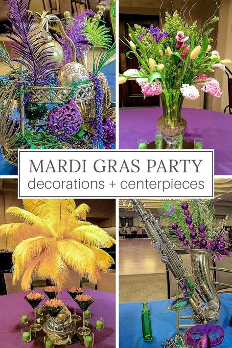 Mardi Grad Party Decorations, Mardi Gras Decorating, Mardi Gras Decorating Ideas, Mardi Gras Table Centerpieces, Mardi Gras New Years Eve Party, Marci Gras Table Decorations, Mardi Gras Gala Decorations, Mardi Gras Theme Party Decoration, Madi Gras Party Ideas