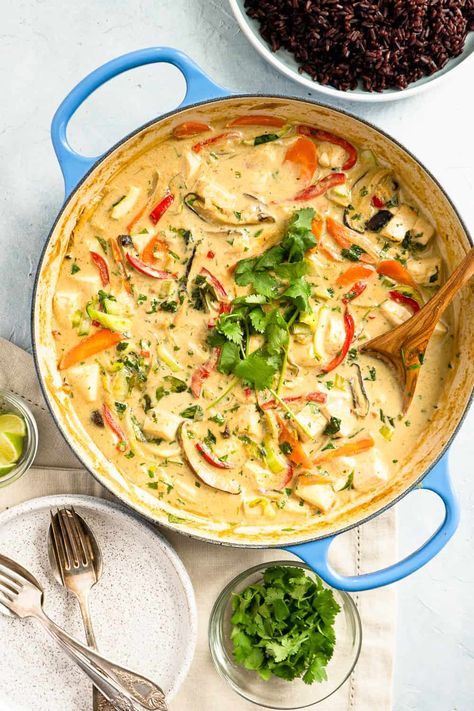 Brothy Thai Curry With Silken Tofu And Herbs, Thai Green Curry With Tofu, Healthy Spring Dinner Recipes, Healthy Spring Dinner, My Pocket Kitchen, Tofu Green Curry, Spring Dinner Recipes, Gina Livy, Curry With Tofu