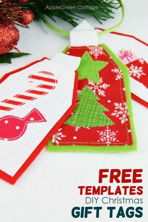 Download these free diy Christmas gift tags - and 15 more free patterns! This free diy Christmas gift tag template comes in 3 sizes and with a lot of options. It's part of the huge free Christmas sewing pattern bundle - download it from this site - for free. Free Sewing Templates, Diy Christmas Gift Tags, Printable Holiday Tags, Gift Card Holder Template, Gift Tag Template Printable, Origami Christmas Ornament, Christmas Gift Tags Template, Christmas Sewing Patterns, Diy Christmas Tags