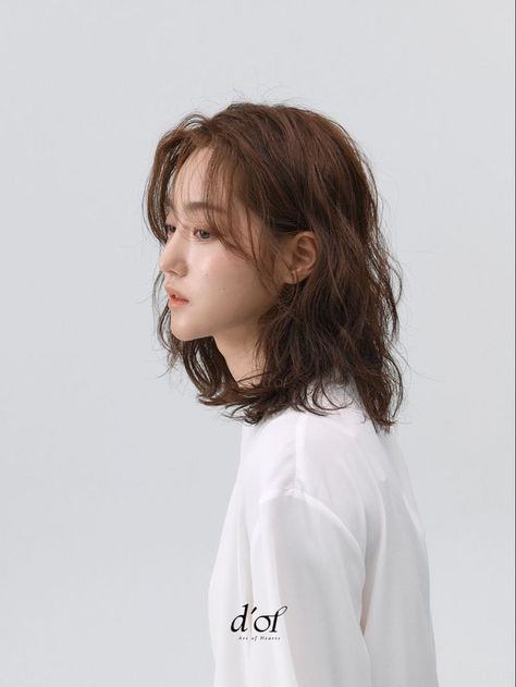 Asian Female Short Hair, Long Bob Perm, Korean Short Wavy Hair, Digital Perm Short Hair Shoulder Length, Korean Perm Women Short Hair, Asian Short Curly Hair, Korean Perm Short Hair Mid Length, Korean Wave Perm Short Hair, Short Curly Asian Hair