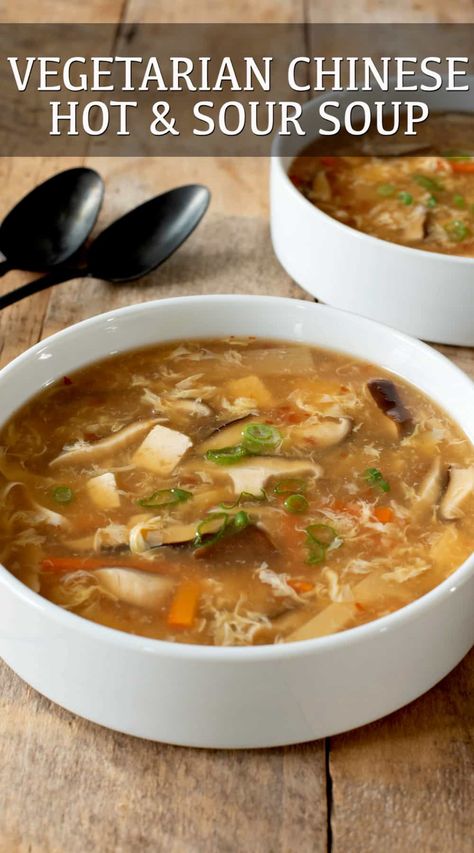 Tofu Broth Soup, Vegetable Tofu Soup, Hot And Sour Soup Vegetarian, Tofu In Soup Recipes, What To Make With Vegetable Broth, Vegetarian Hot And Sour Soup, Tofu Stew Vegetarian, Mushroom Tofu Soup, Chinese Tofu Soup