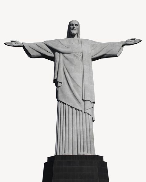 Jesus Statue Brazil, Jesus Statue Tattoo, Tattoos Christian, Jesus Christ Statue, Christ The Redeemer Statue, Emoji Png, Ink Pen Art, Statue Tattoo, Photo Elements