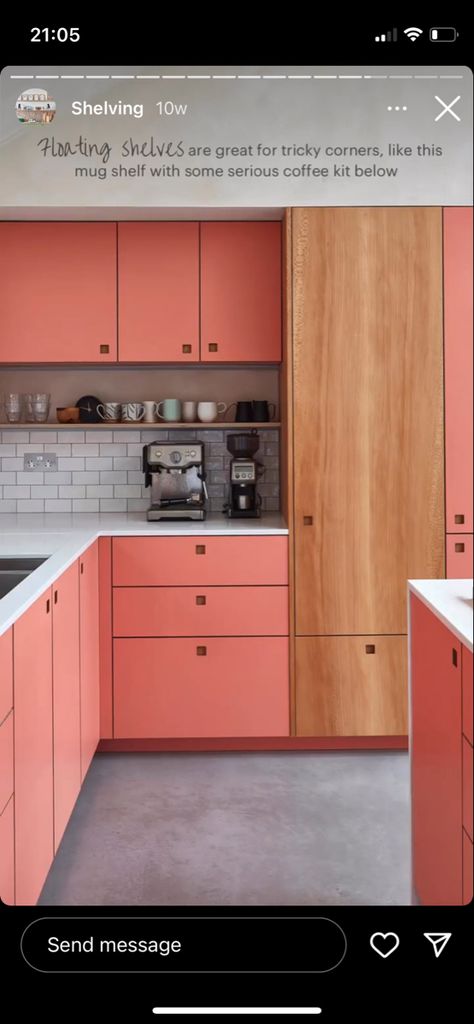 Pink Kitchen Cabinets, Modern Kitchen Furniture, Eco Home, The New Forest, Interiors Magazine, Up House, Family Kitchen, Pink Kitchen, Eco House