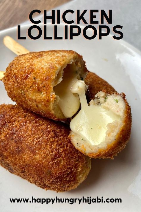 Crunchy Chicken, Chicken Lollipops, Chicken And Cheese, Cheese Stuffed Chicken, Popsicle Recipes, Main Courses, Poultry Recipes, Cheese Recipes, Yummy Snacks