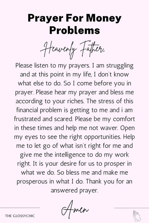 Prayers For Money Problems, Prayer For Money Blessing, Prayer Points When Fasting, Psalms For Money, Prayers For Money, Prayer For Finances, Financial Blessing, Sample Prayer, Financial Breakthrough