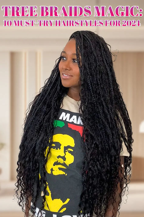 Tree Braids Magic: 10 Must-Try Hairstyles for 2024 Tree Braids Styles, Tree Braid, Tree Braids Hairstyles, Tree Braids, Try On Hairstyles, Braid Hairstyles, Hair Game, Protective Styles, The Endless