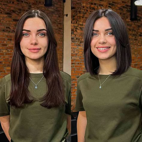 42 Sharpest Straight Lob Haircut Ideas for That Ultra Sleek Look Lob Haircut Straight, Shoulder Haircut, Sleek Short Hair, Fine Straight Hair, Straight Hair Cuts, Long To Short Hair, Lob Hairstyle, Lob Haircut, Bob Hairstyles For Fine Hair