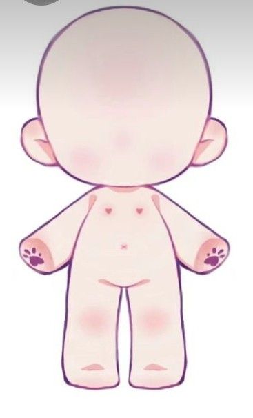 Plushie Base Drawing, Doll Drawing Reference, Doll Base Drawing, Baby Paper Doll, Baby Face Drawing, Chibi Base, Chibi Doll, Chibi Body