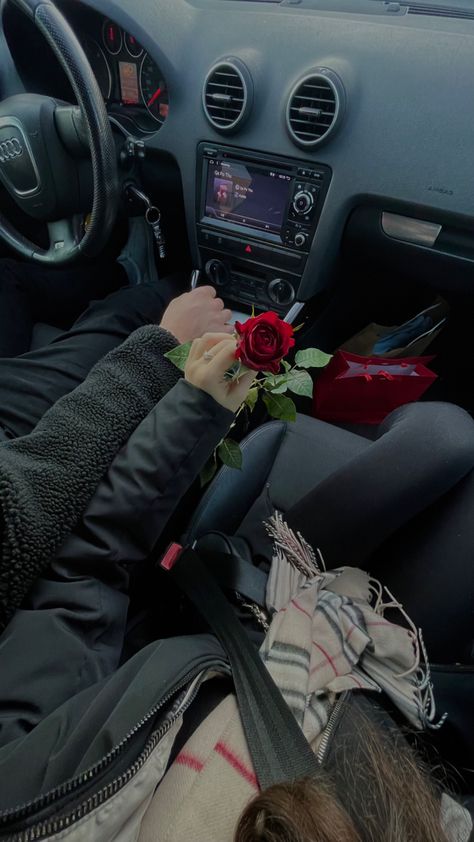 Rose, car, gift, flower, shopping Audi Boyfriend, Roses Gift Boyfriend, Girl Giving Flowers To Boyfriend, Rose Boyfriend, Manifesting Aesthetic, Boyfriend Love, Giving Flowers, Art Parody, Flowers Gifts