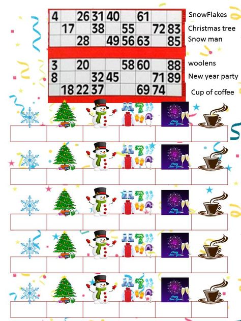 Click on the image to know how to play game, You can use the game for winter theme party also. Christmas Theme Tambola Tickets, Christmas Tambola Tickets, Winter Theme Kitty Party Ideas, Christmas Theme Kitty Party Games, Kitty Theme Ideas, Winter Theme Party, Game For Christmas, Ladies Kitty Party Games, Tambola Tickets