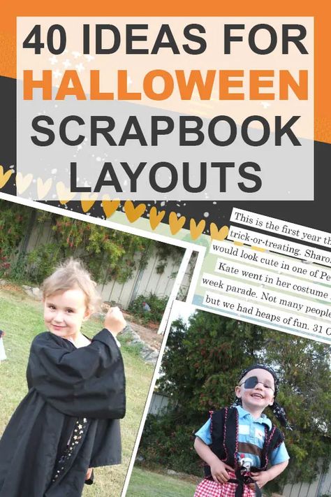 Get scrapping with 40 different ideas for how to design your Halloween scrapbook layouts. From layouts to mini albums, this post has it all. Halloween Scrapbook Pages Photo Layouts, Mini Scrapbook Layouts, Halloween Scrapbooking Ideas, Halloween Layouts Scrapbooking, Halloween Scrapbook Layouts Ideas, Scrapbook Ideas Halloween, Halloween Scrapbook Ideas, Halloween Scrapbook Pages, Scrapbook Layouts Multiple Pictures