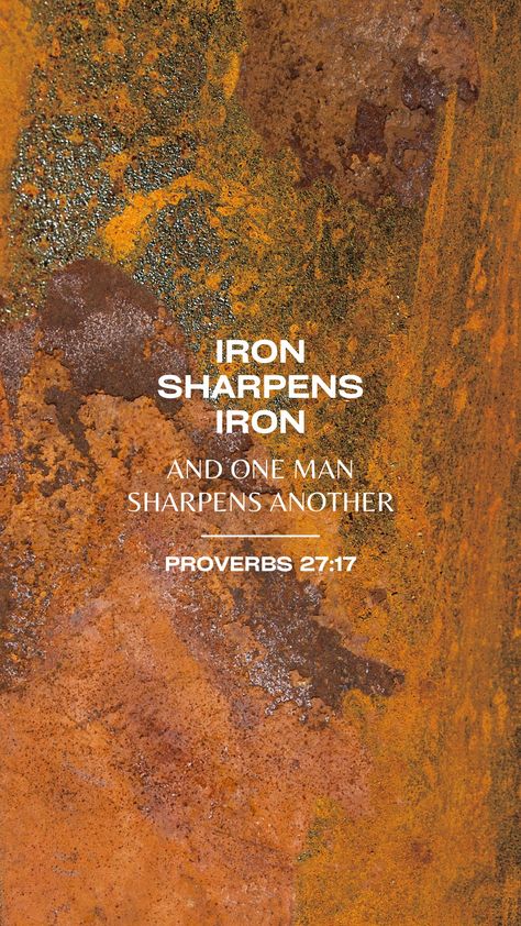 Bible motivational quote from proverbs 27:17 Proverbs 27 17, Iron Sharpens Iron, Religious Paintings, Proverbs, Book Quotes, Bible Verses, Jesus, Bible, Quotes