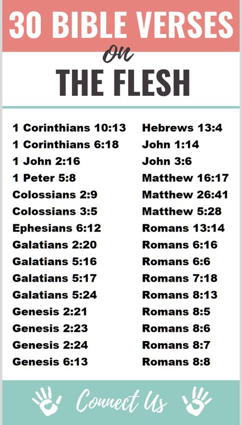 Here are the 30 most important Bible scriptures on the flesh.